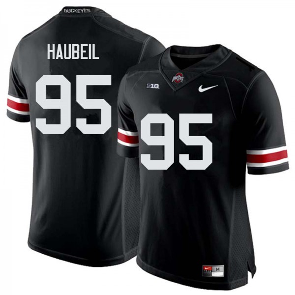 Ohio State Buckeyes #95 Blake Haubeil Men Stitched Jersey Black